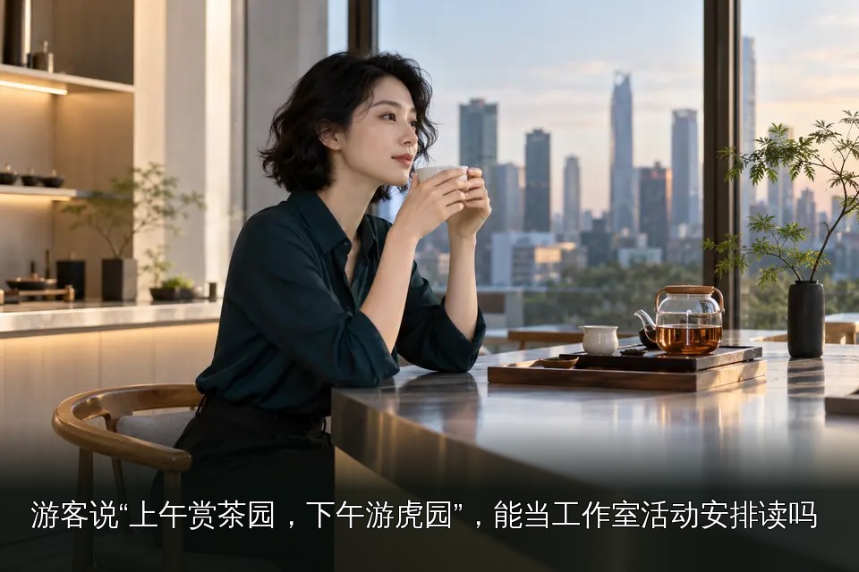 年轻女性品茶主题图｜深圳·现代设计茶吧